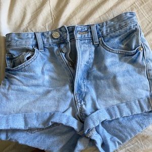 Light Washed Denim Jean Shorts